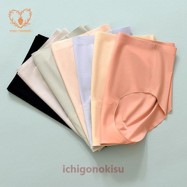 Chujnx ショーツ レディース アイスシルク ハイウエストショーツ 高通気性と伸縮性 下着 女性 シームレスショーツ