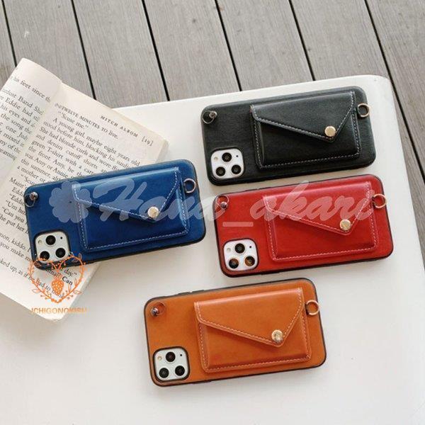 〜iPhone11 ブラック SIMフリー〜おまけでケース、ショルダー付き レザー製 iPhoneケース セット / ストラップ付スマホケース / スマホ