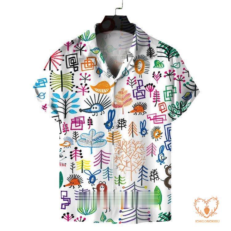 ロエベ　フルーツ柄　リネン　半袖シャツ　アロハシャツ　40 ロエベ フルーツ柄 リネン 半袖シャツ アロハシャツ 40 ロエベ