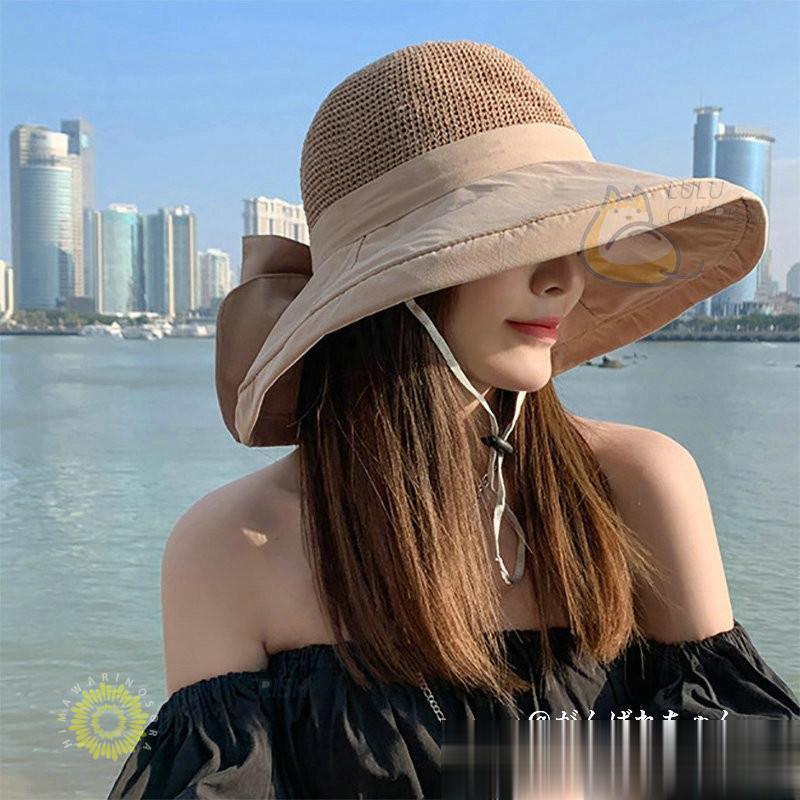帽子 麦わら帽子 レディース 春 夏 uv ひも つば広 UVカット帽子 帽子 麦わら帽子 レディース 春 夏 uv ひも つば広 UVカット帽子