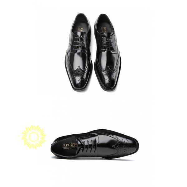 ウイングチップ ビジネスシューズ 本革 メンズ 革靴 通気性 軽量 黒 茶