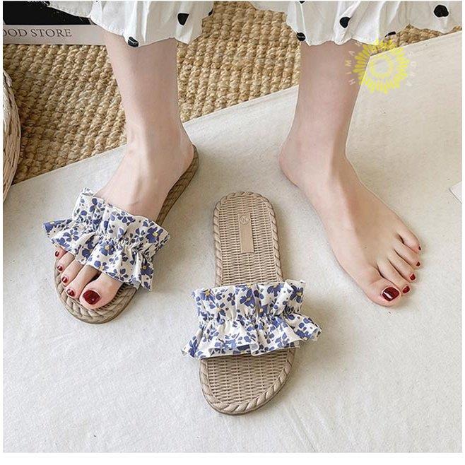 レディース スリッパ サンダル 花 装飾 サマーサンダル 可愛い