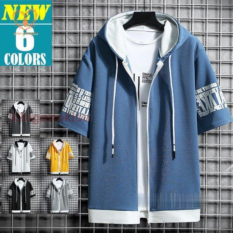 パーカー メンズ 半袖パーカー スウェット トップス ジップパーカー 夏 無地 部屋着 メンズファッション おしゃれ 薄手 涼しい Xaw0311 Arxpj19 イチゴのキス 通販 Yahoo ショッピング