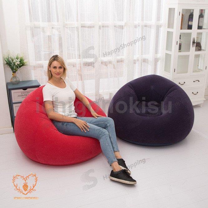 屋内 屋外 エアソファ4個セット 丸洗いできる！お家でもアウトドアも自由自在に使えるエアソファー