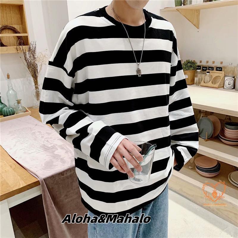 ロングTシャツ 秋服 メンズ ボーダーTシャツ オーバーサイズ ロングTシャツ 秋服 メンズ ボーダーTシャツ オーバーサイズ