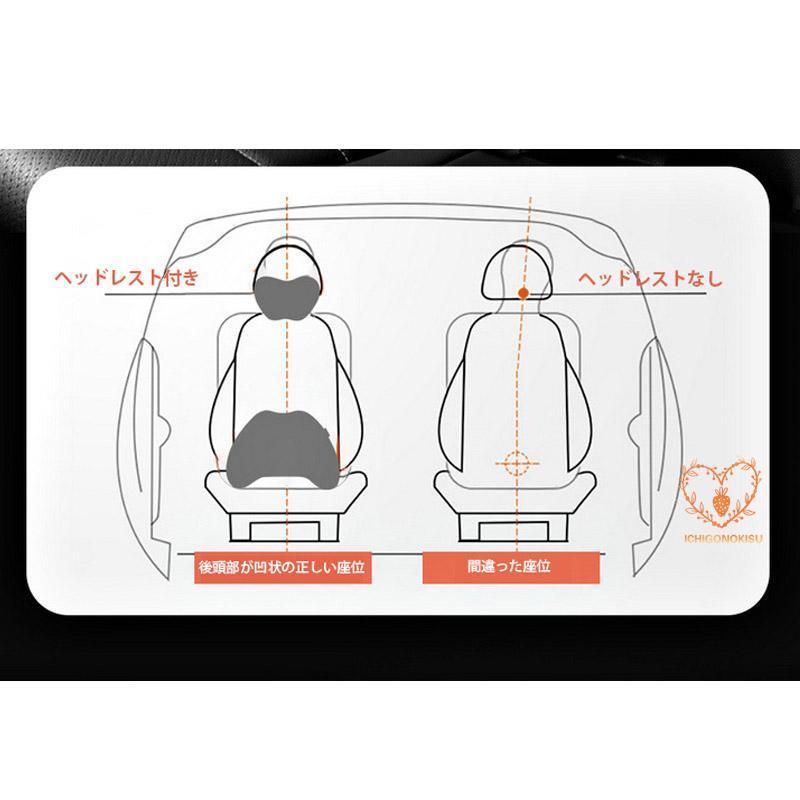 車 腰 クッション ヘッドレスト 腰痛 シートクッション 低反発 運転 車用クッション 腰用クッション 車クッション ランバーサポート 背もたれ ネックパッド｜ichigonokisu｜15