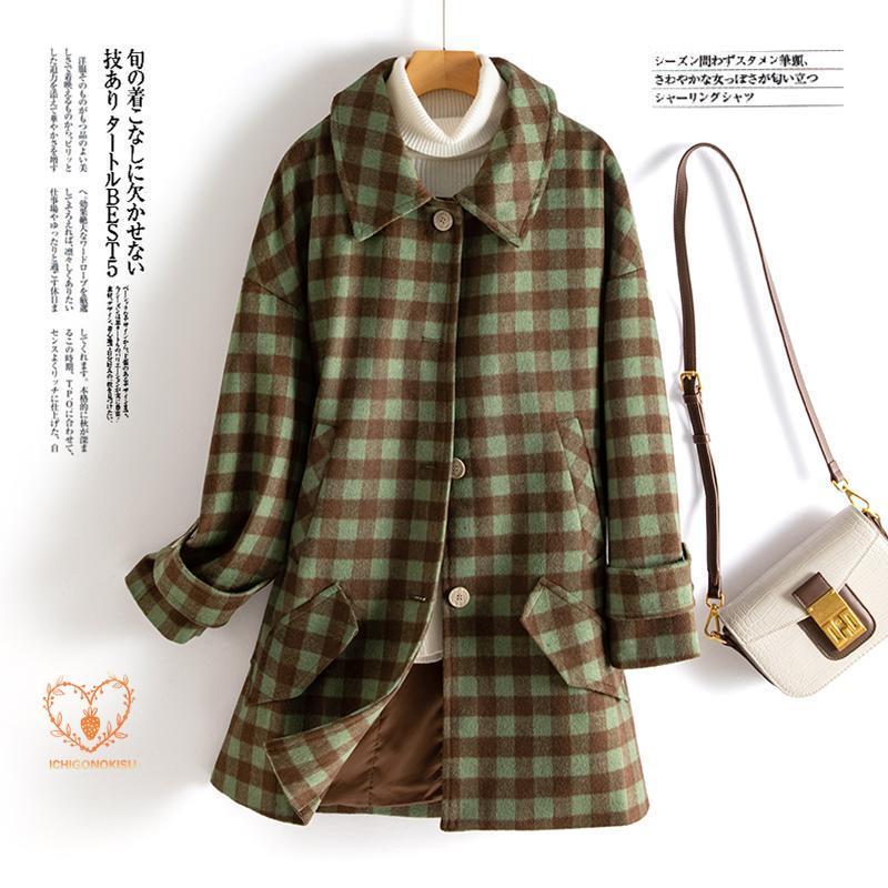 美品✨イチアンティークス タータンチェック ロングコート ウール ゆったり 楽天市場】ICHI（柄チェック）（コート・ジャケット｜レディース