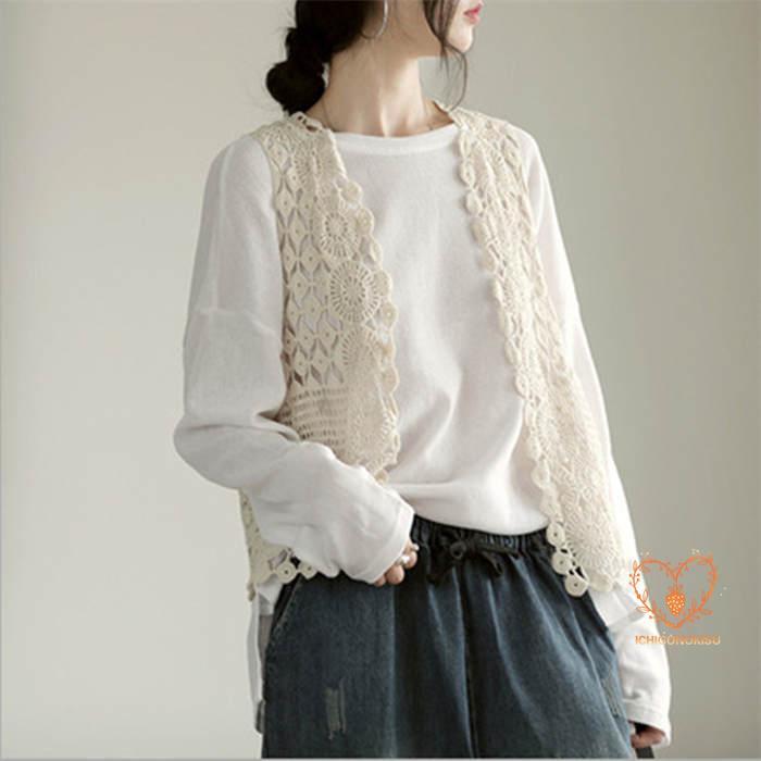 ベスト ジレ 夏 レディース おしゃれ サマー ニット 前開き