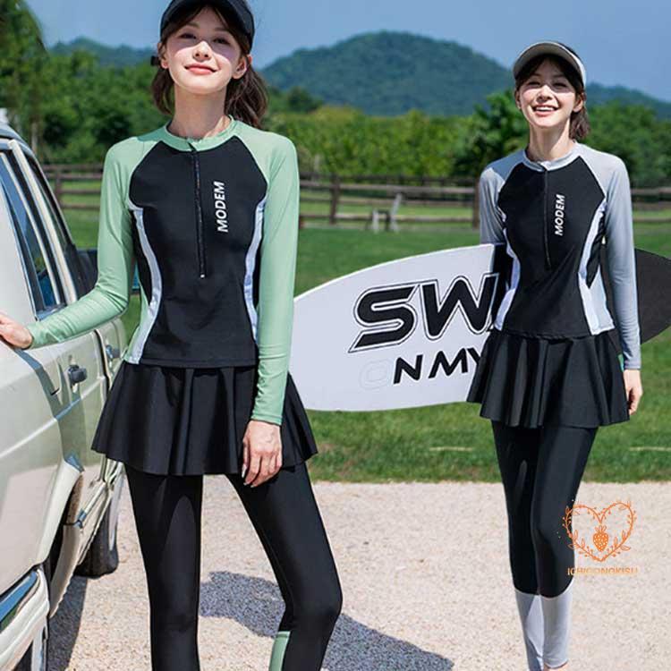 新品未使用　レディース　ラッシュガード　水着　LL　3点セット ラッシュガード レディース 3点セット 水着 長袖 レギンス