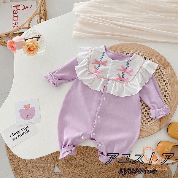 ロンパース 70 新生児 春 おしゃれ 安い オーバーオール ベビー 女の子 子供服 赤ちゃん 韓国 ベビー服80 90半袖 夏秋 出産祝い プレゼント トップ