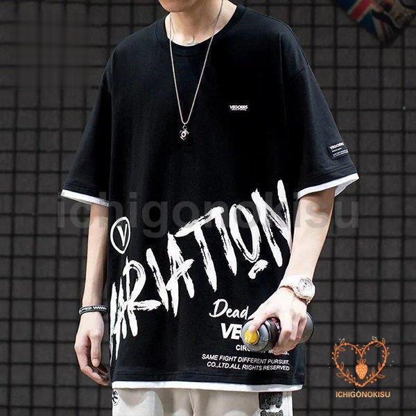 Tシャツ メンズ 半袖 ビッグシルエット オーバーサイズ ストリート系 Tシャツ ゆったり 薄手 おしゃれ ブランド 男女兼用 ペアルック カジュアル 大きいサイズ Xxz0516 Lesm45 イチゴのキス 通販 Yahoo ショッピング