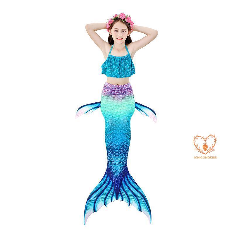 女の子 水着 ビキニ水着 セパレート スイムウェア キッズ 子供 水着 人魚姫 タンキニ ジュニア 人魚 マーメイド ガールズ スクールみずぎ なりきり コスプレ｜ichigonokisu｜03