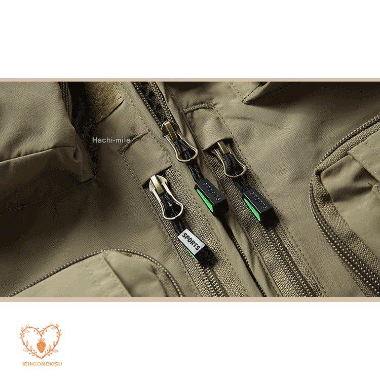 ベスト メンズ ジレ 夏 通気 多機能ベスト 大きいサイズ 春 秋