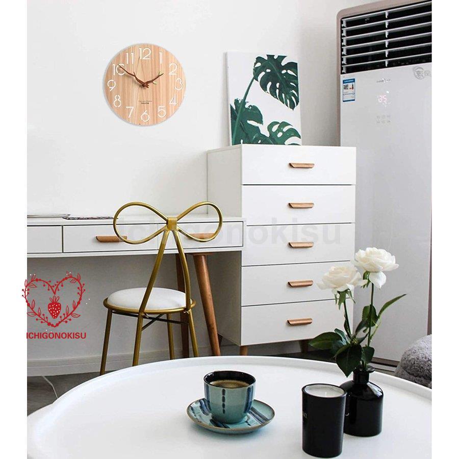 静音木製壁掛け時計 インテリア ナチュラル 北欧 掛け時計 壁掛け時計 おしゃれ 静音 北欧 ナチュラル 木製 枝型