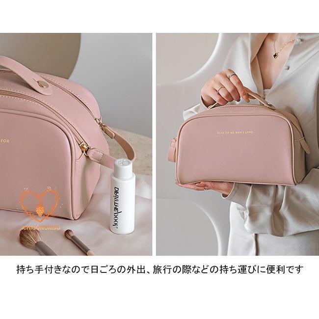 化粧ポーチ レディース メイクポーチ PUレザー コンパクト