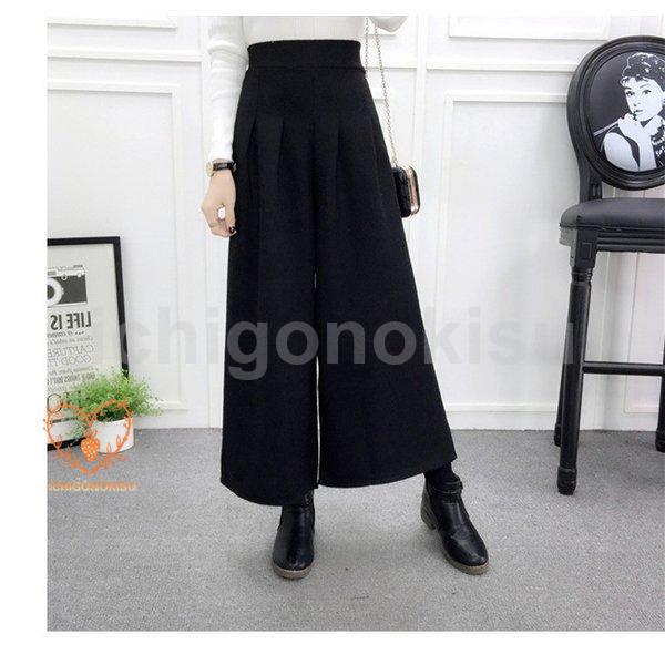 新品・タグ付き>heve ガウチョパンツ ブラック36 heve ガウチョ