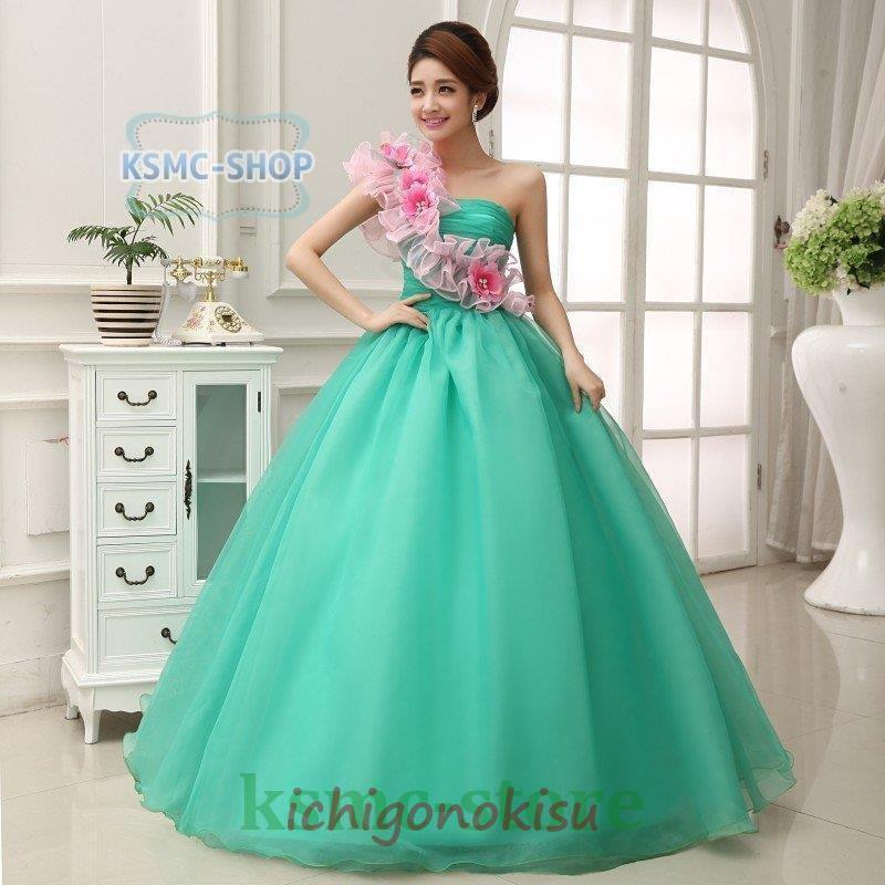 特価販売チラシ カラードレス 演奏会 安い ロングドレス コンサート パーティードレス 発表会 ウェディングカラードレス 二次会 プリンセスライン 結婚式 ステージ衣装 グリーン 日本売れ筋 Superavila Com