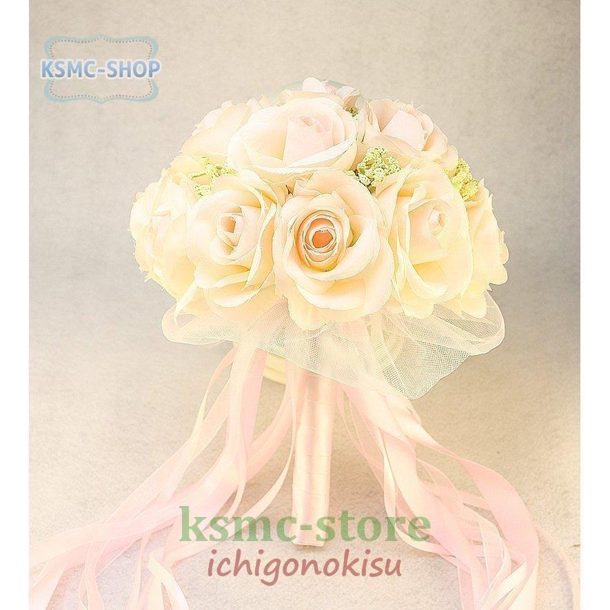 ウエディングブーケ ブートニア 安い 結婚式 ウェディングブーケ 花嫁 ブーケ 披露宴 ウェディング用 造花 ブライダルブーケ