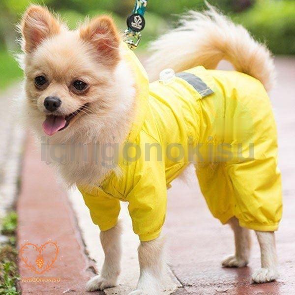 犬 雨の日 散歩 レインコート 春 夏 雨具 雨着 ペット用 カッパ ポンチョ 犬服 レイングッズ｜ichigonokisu｜03