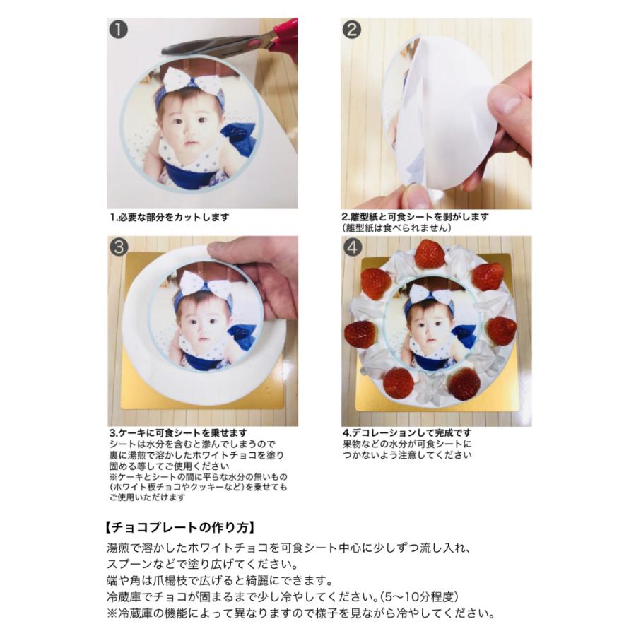 写真ケーキ用 可食シート 15cm エディブル プリント フォト イラスト 印刷 オーダー デコレーション｜ichigoojisan｜03