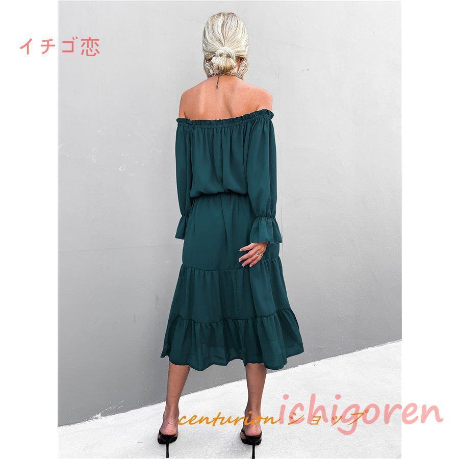 GARETH PUGH　オフショルダー長袖ワンピース 40 ワンピース レディース春 40代 長袖ワンピース 秋 オフショルダー