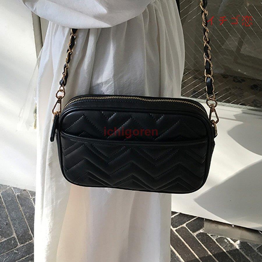 極美品✨ AURENTTI ボディバッグ レザー キルティング チェーン 黒 MADE IN ITALY】オウレンティ AULENTTI キルティングチェーン