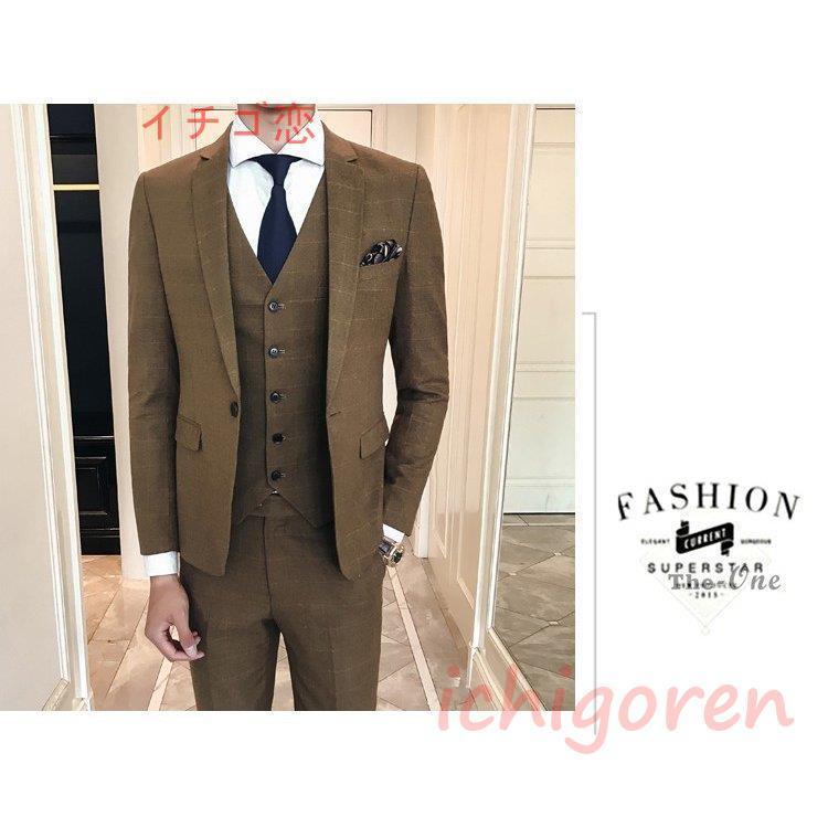 爆買スーツ メンズ スリーピーススーツ 紳士服 ビジネス メンズスーツ