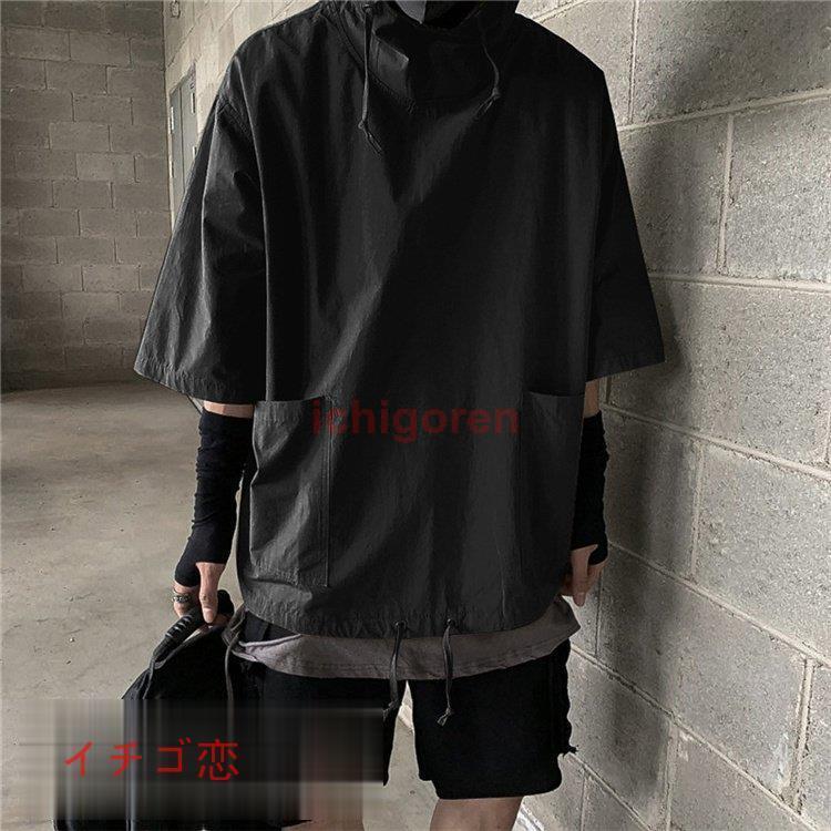 五分袖パーカー メンズ 夏パーカー 半袖パーカー おしゃれ プルオーバー フード付き 大きいサイズ 春 夏 薄手 Icr0524 Flx62 イチゴ恋 通販 Yahoo ショッピング