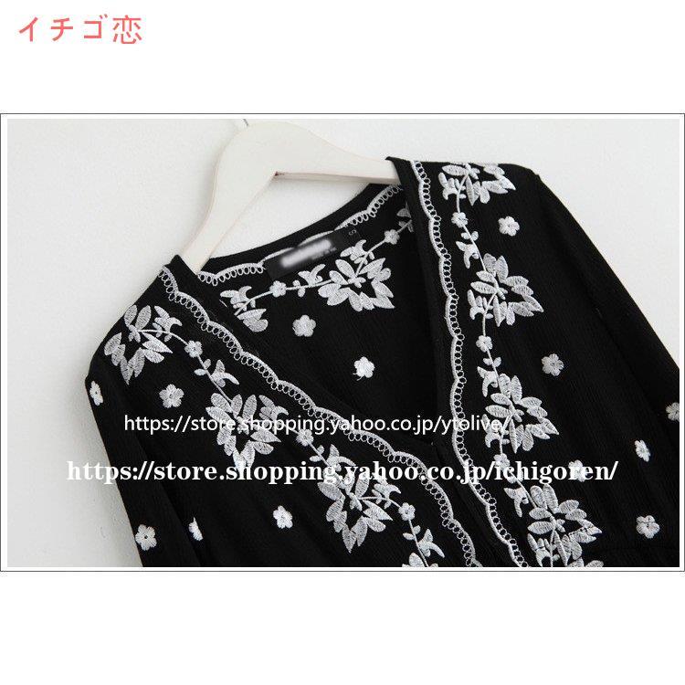 ワンピース マキシ ロング 七分袖 レディース 刺繍 花柄 春夏 ワンピース マキシ ロング 七分袖 レディース 刺繍 花柄 春夏