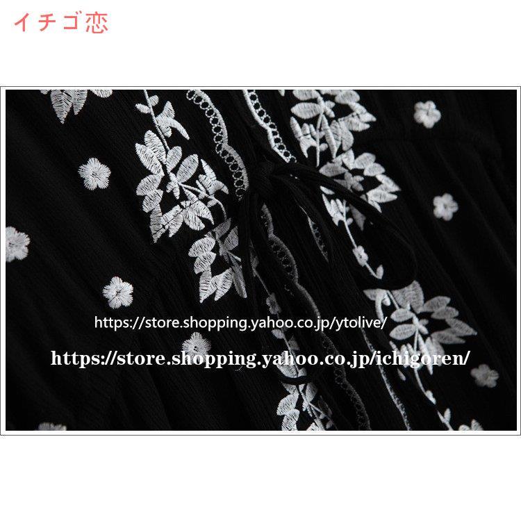 ワンピース マキシ ロング 七分袖 レディース 刺繍 花柄 春夏 ワンピース マキシ ロング 七分袖 レディース 刺繍 花柄 春夏