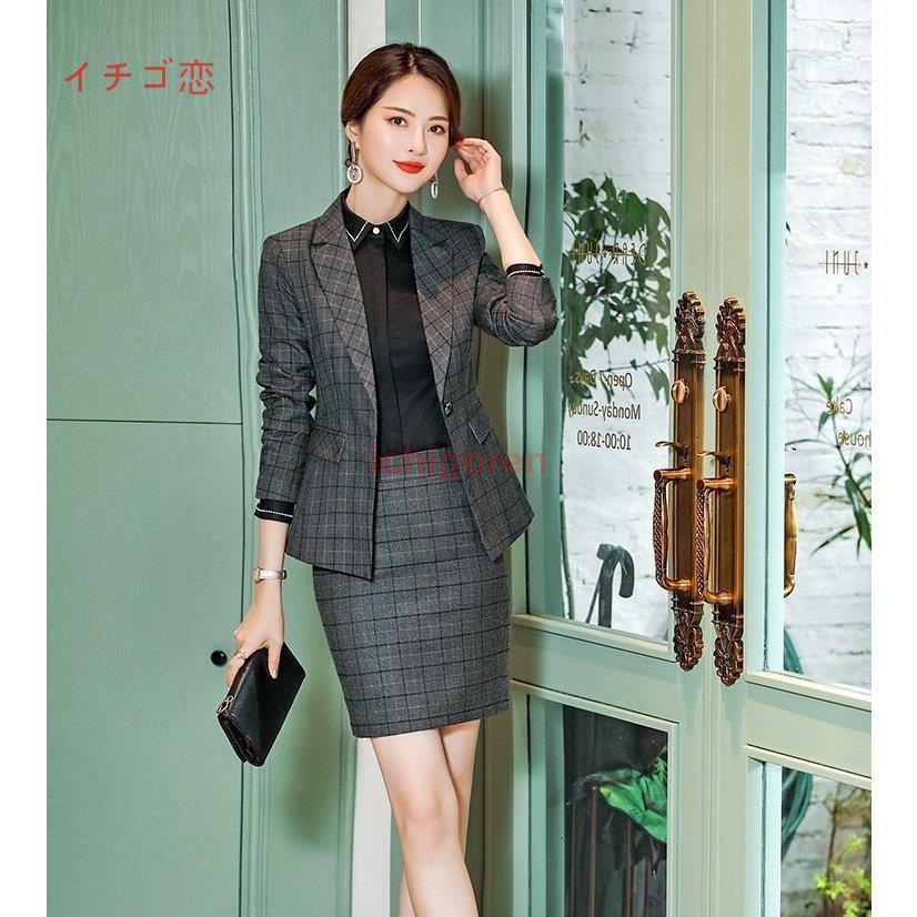 レディーススーツ上下スーツ スカート パンツ 3点セット OL通勤 面接