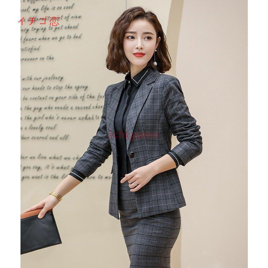 レディーススーツ上下スーツ スカート パンツ 3点セット OL通勤 面接