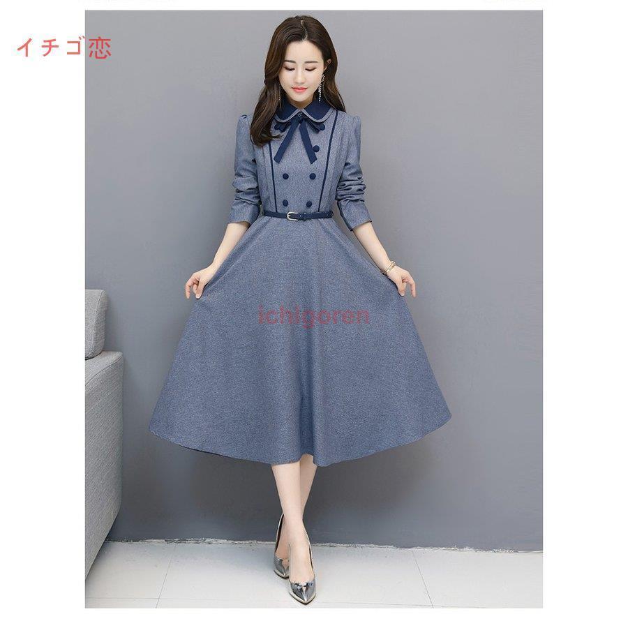 ワンピース レディース 40代 ロングワンピース きれいめ Aライン