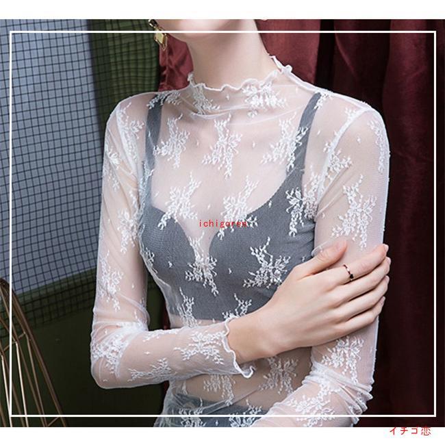 62%以上節約 トップス 薄い レース 長袖 インナー 紫外線防止 可愛い タートルネック Tシャツ 刺繍 気質 レディース 大 シャツ、ブラウス レース ハイネック ブラウス タートル ネック 刺繍 大人