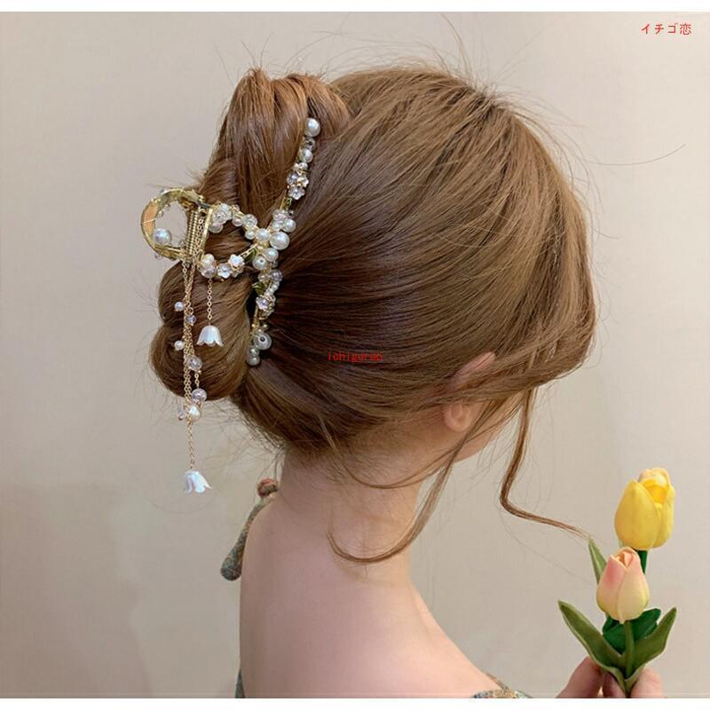 ヘアクリップ　ヘアアレンジ　ヘアアクセサリー　パール　ゴージャス