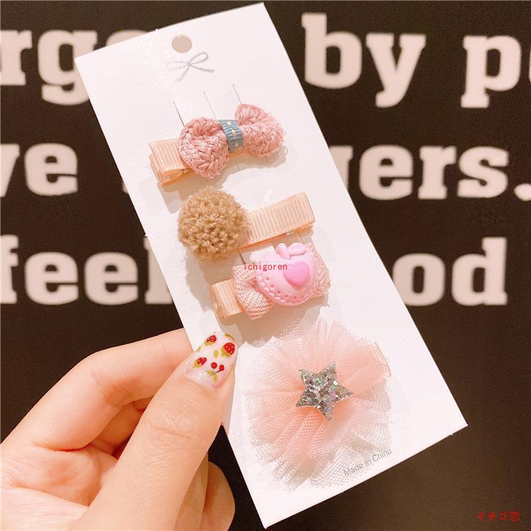 爆買キッズヘアアクセサリー 女の子 4タイプセット アクセサリー 髪