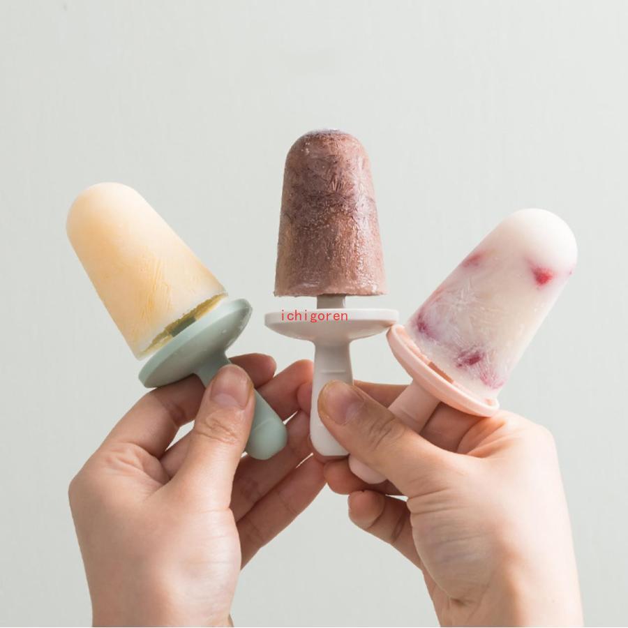 アイスキャンディーメーカー 製氷皿 取り出しやすい アイスキャンディー型 DIY アイスクリーム モールド プラスチック製 4 仕切り DIY 冷凍｜ichigoren｜05