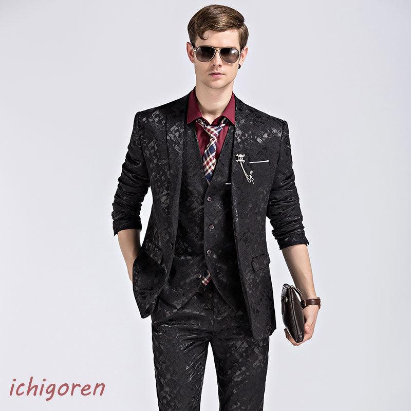 3ピース スリーピーススーツ メンズ 卒業式 服 ビジネススーツ ベスト+