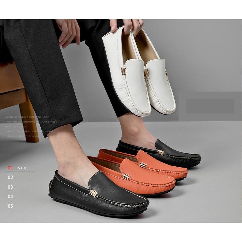 父の日】ローファーメンズモカシン革靴スリップオンドライビング