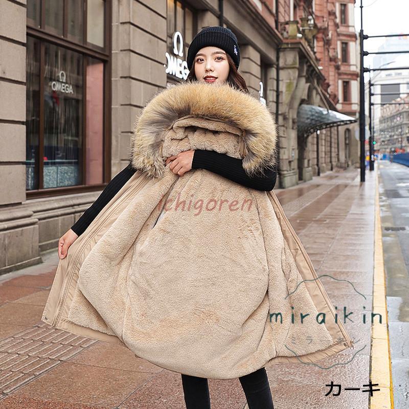 新品Louis luiダウンコート　毛皮フード付 LLサイズ アイボリー ダウンコート コート レディース ロングファー付き 帽子付き