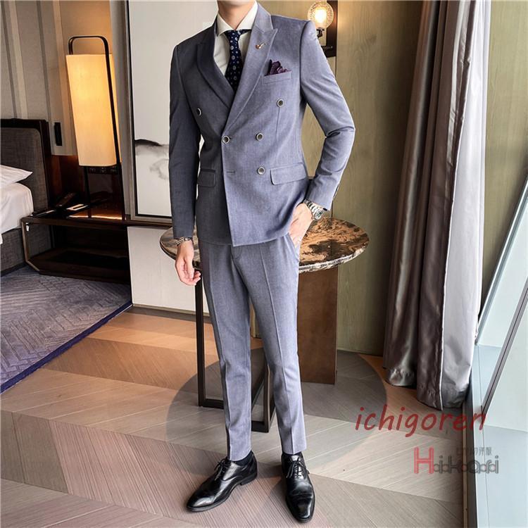 くうご　　　　　　　　　　　　　　　　成人式　卒業式　スリーピーススーツ オールブラックの成人式スリーピーススーツ No.54-大阪梅田店