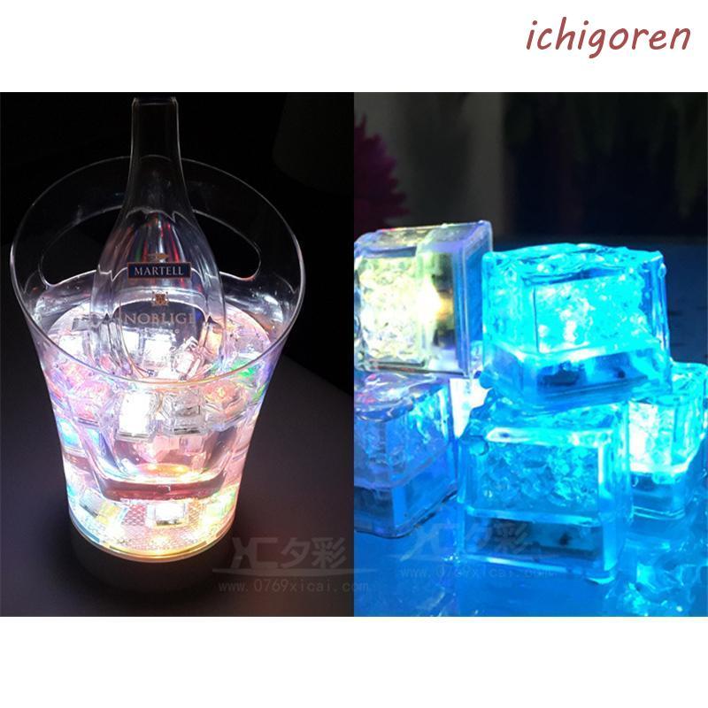 溶けない氷 発光アイス アイスライト LED 光る氷 アイスライトキューブ 12個セット LEDセンサーライト 感知型 2.7×2.7×2.6cm｜ichigoren｜08