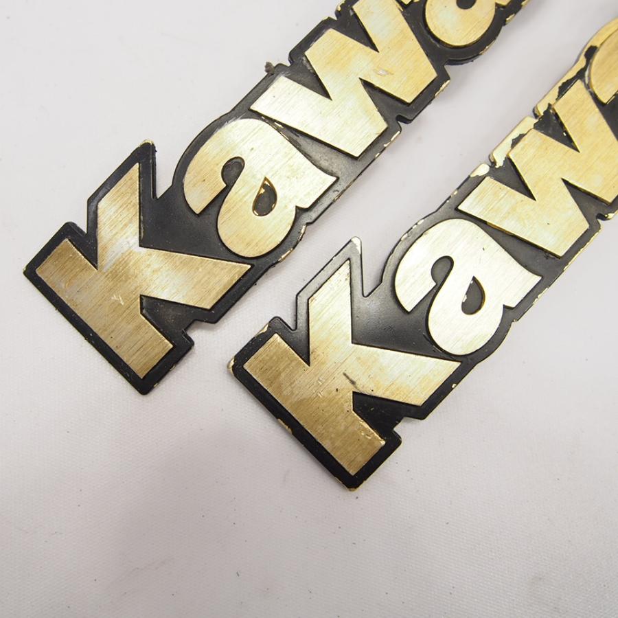 割れ無! Kawasaki 汎用 純正 タンクエンブレム 2枚 左右 割れ無! Kawasaki 汎用 純正 タンクエンブレム 2枚 左右
