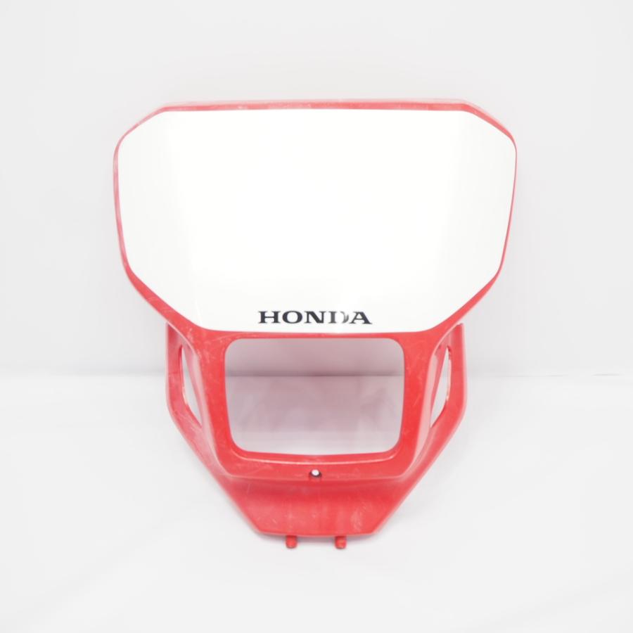 HONDA CRM250ヘッドライトカウル 赤白 割れ無!! CRM250AR MD32 純正ライトカウル フロントカウル XR250 MD30