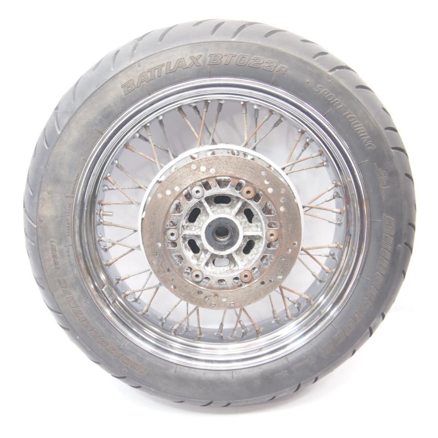 ゼファー1100RS純正リアホイール リムちょいヒットウェイトでOK 17X4