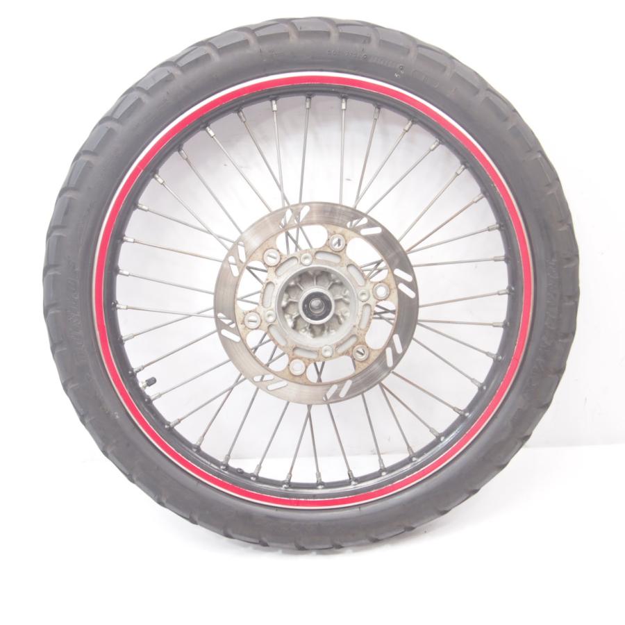 KLX250純正フロントホイール 部分ヒット 多めのウェイトでイケそう