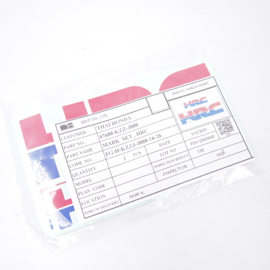 新品未使用品です CRF250ラリー純正HRCステッカー 未使用 87600-KZZ品番 : 壱濱部品