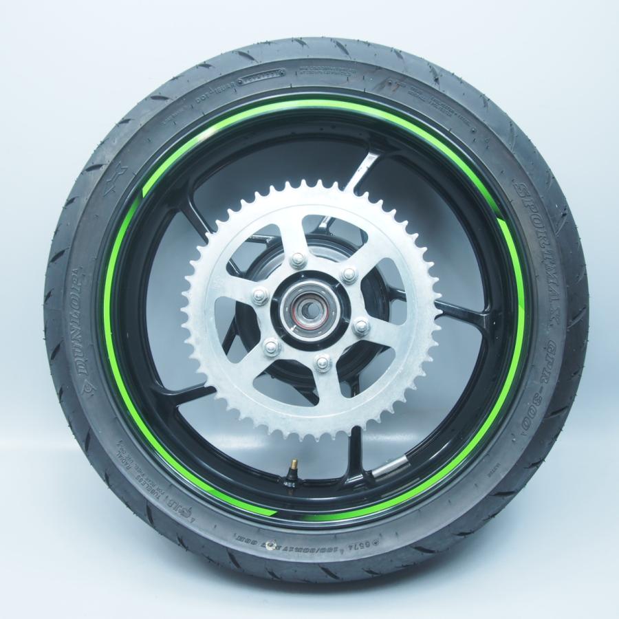 ZX-25R/SE純正リアホイール4.50×17J振れなしZX250Eタイヤ溝ありninaj