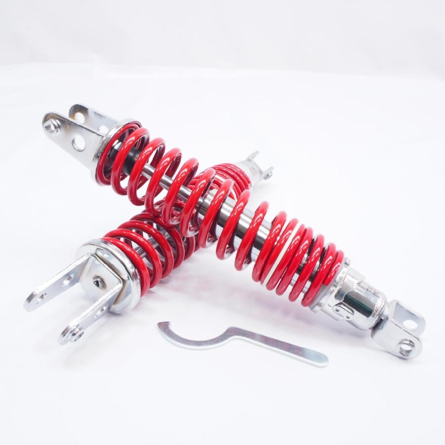 CB400T CB250Tホーク新品MDIメッキxレッド330mmリアサス左右リア CB400T CB250Tホーク新品MDIメッキxレッド330mmリアサス左右リア