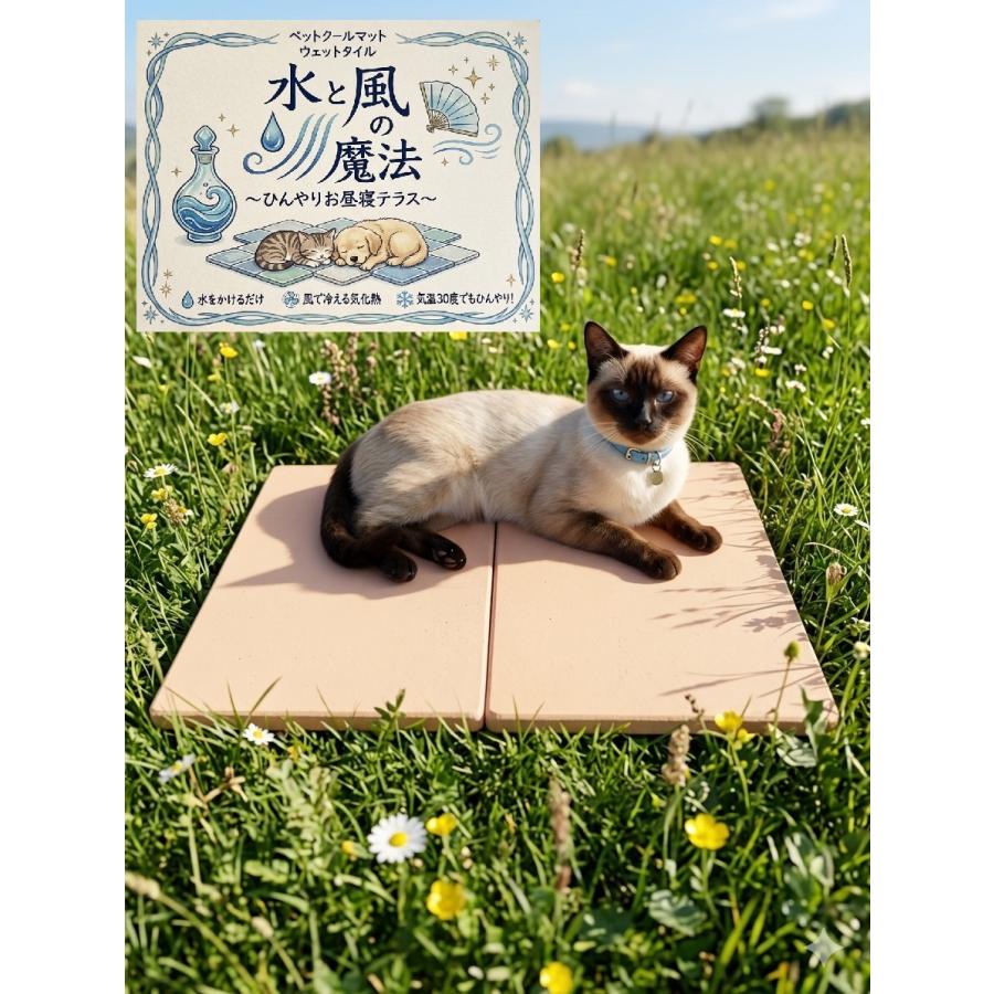 ペットの暑さ対策 ウェットタイル6枚組 ひんやりグッズ 小型犬・中型犬